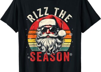 Rizz the Season Silly Christmas Funny Santa Men Teen Boys T-Shirt