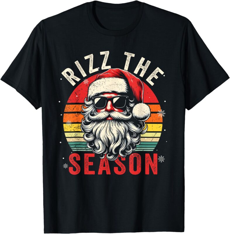 Rizz the Season Silly Christmas Funny Santa Men Teen Boys T-Shirt