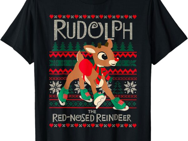 Rudolph the red nose reindeer for men women kids christmas t-shirt