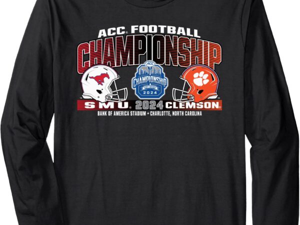 Smu mustangs vs clemson tigers acc championship 2024 clash long sleeve t-shirt