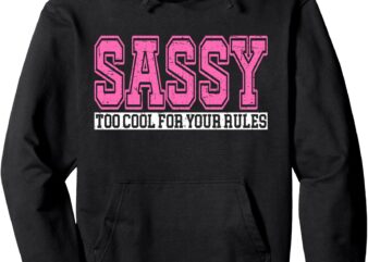 Sassy Too Cool For Your Rules Funny Attitude Humor Pullover Hoodie