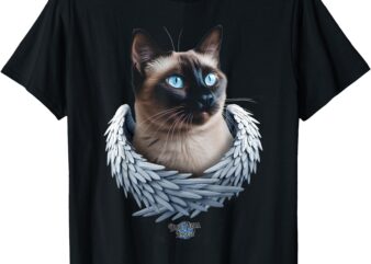 Siamese cat angel fur baby t-shirt