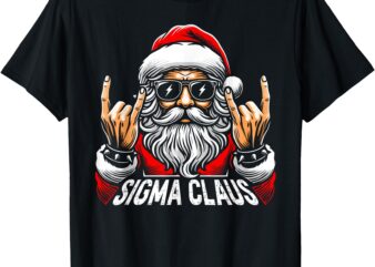 Sigma Claus Funny Christmas Rizz Santa Rizzmas Teen Boy Girl T-Shirt