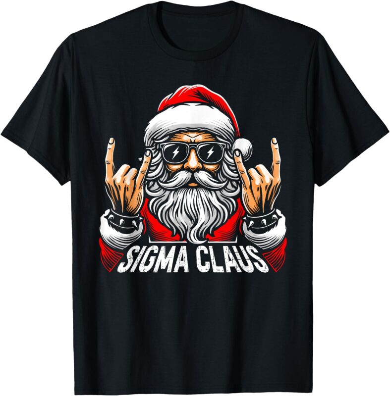 Sigma Claus Funny Christmas Rizz Santa Rizzmas Teen Boy Girl T-Shirt