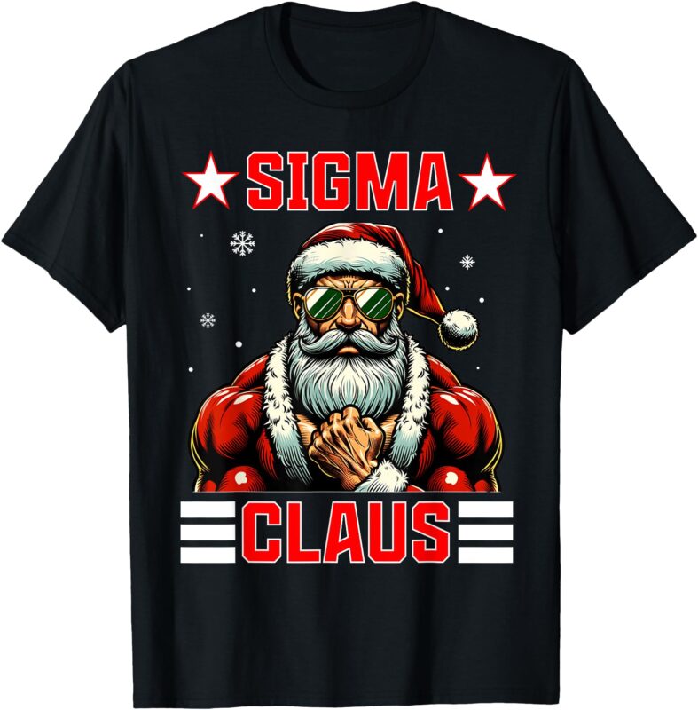 Sigma Claus Funny Christmas Santa Rizz Middle School Kids T-Shirt