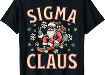 Sigma Claus Funny Santa Christmas Meme Teens Boys Kids Xmas T-Shirt