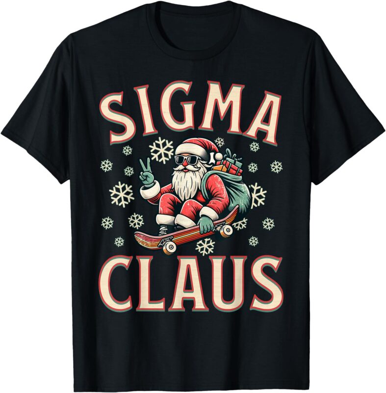 Sigma Claus Funny Santa Christmas Meme Teens Boys Kids Xmas T-Shirt