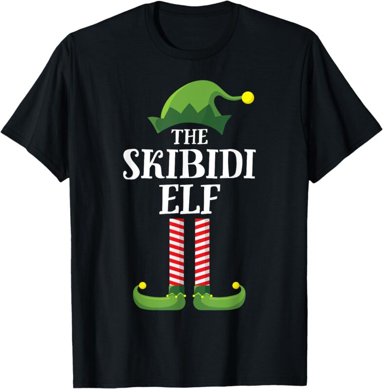 Skibidi Elf Shirt Matching Family Group Funny Christmas T-Shirt