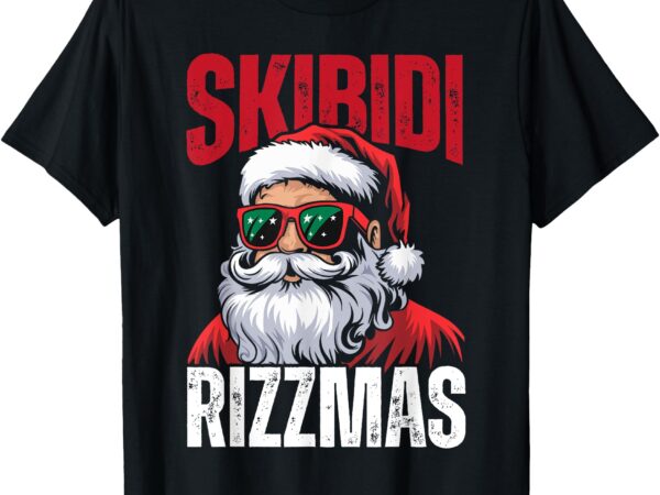 Skibidi rizzmas christmas rizz santa charisma kid t-shirt