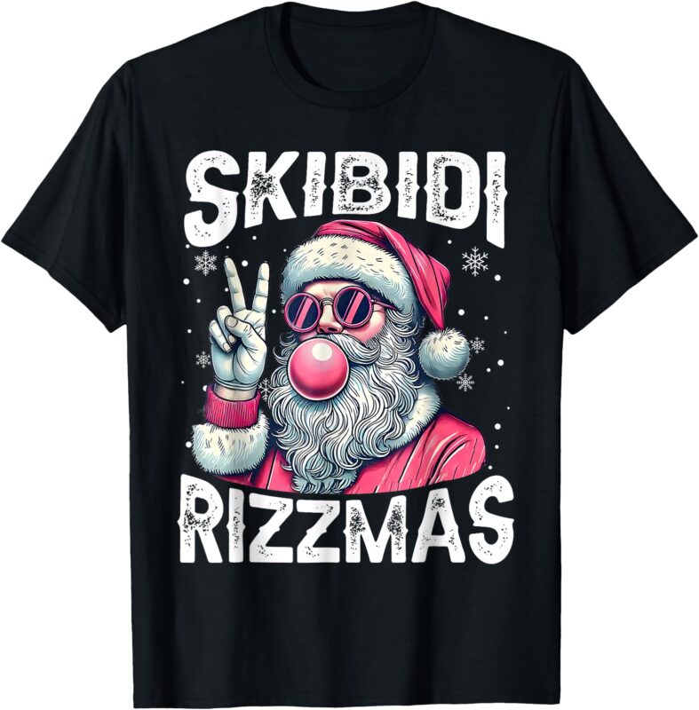 Skibidi Rizzmas Christmas Rizz Santa Claus Charisma Kid Cool T-Shirt