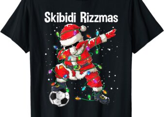 Skibidi Rizzmas Christmas Rizz Santa Claus Dabbing Soccer T-Shirt