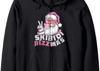 Skibidi Rizzmas Christmas Xmas Men Women Kids Zip Hoodie