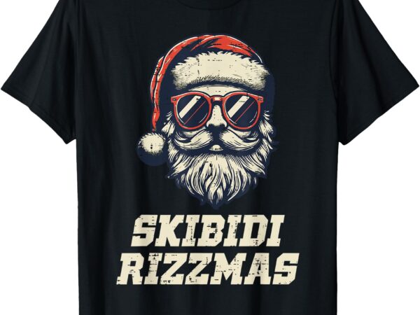 Skibidi rizzmas santa funny christmas boys teens kids men t-shirt