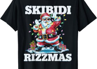 Skibidi Rizzmas Shirt Kids Men Women Christmas Santa Rizz T-Shirt