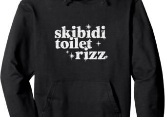 Skibidi Toilet Rizz Funny Meme Pullover Hoodie