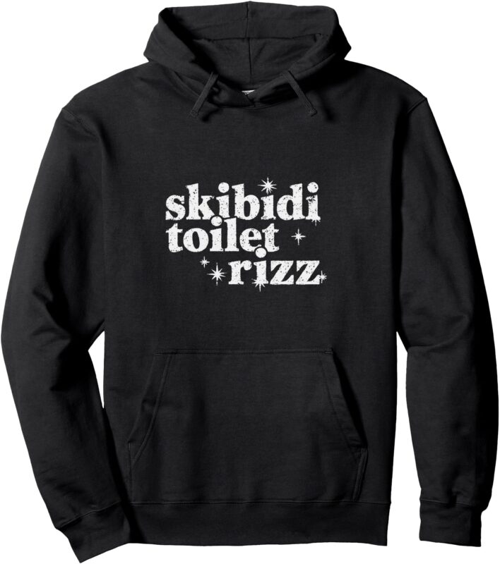 Skibidi Toilet Rizz Funny Meme Pullover Hoodie