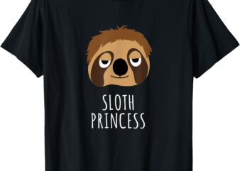 Sloth Princess Girl Sloths Lover for Men Women Kids T-Shirt