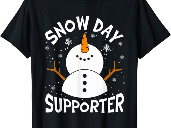 Snow day supporter snowflake funny teacher christmas pajamas t-shirt