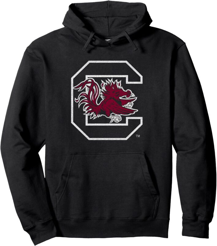 South Carolina Gamecocks Vintage Icon Black Pullover Hoodie