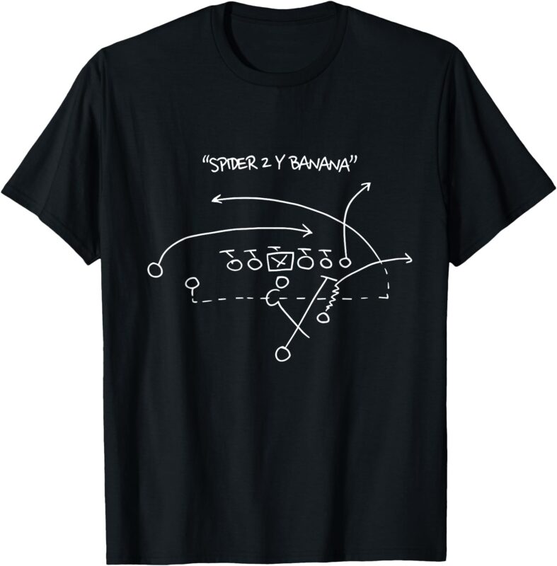 Spider 2 Y Banana Football Playing Strategy Football Lovers T-Shirt