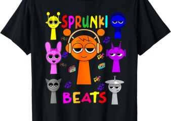 Sprunki Beats Funny Sprunki team Sprunki Game For Kids T-Shirt