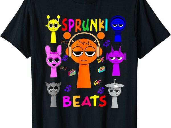 Sprunki beats funny sprunki team sprunki game for kids t-shirt