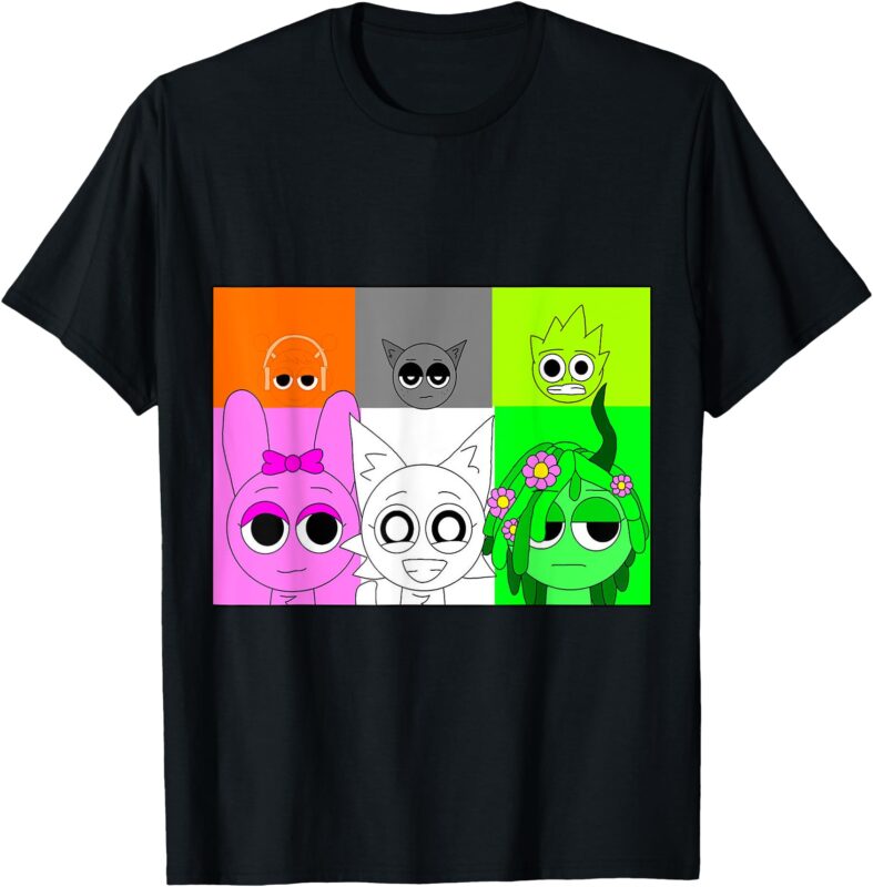 Sprunki team Characters for Kids Sprunki Funny T-Shirt