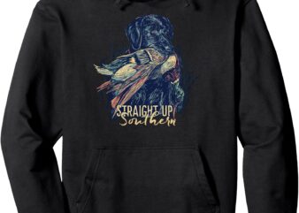 Straight Up Dog Hunting Duck Southern Men’s Hunting Pullover Hoodie