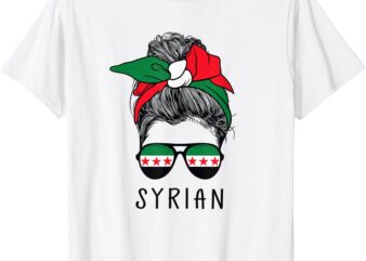 Syrian Girl Syrian Heritage Syria New Flag T-Shirt