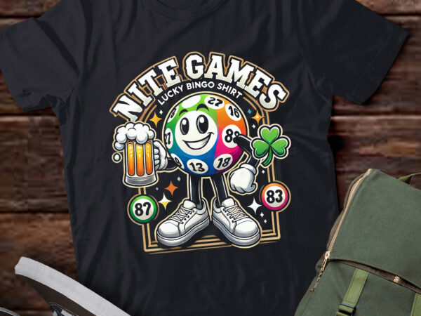 Td22-womens nite games lucky bingo v-neck t-shirt