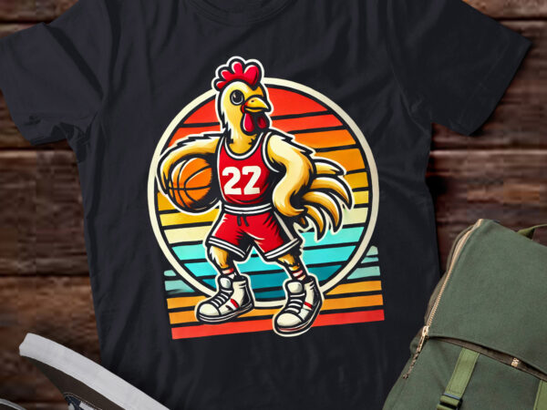 Td25-vintage chicken playing basketball chicken lovers basketball t-shirt