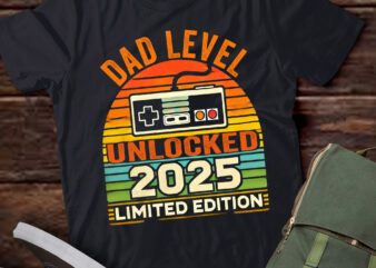 TD30-Dad Level Unlocked 2025 Dad est 2025 Promoted to Dad 2025 T-Shirt