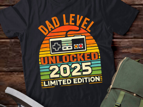 Td30-dad level unlocked 2025 dad est 2025 promoted to dad 2025 t-shirt