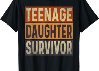 Teenage Daughter Survivor Retro Vintage T-Shirt