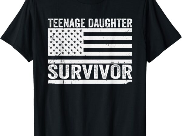 Teenage daughter survivor usa flag patriotic t-shirt