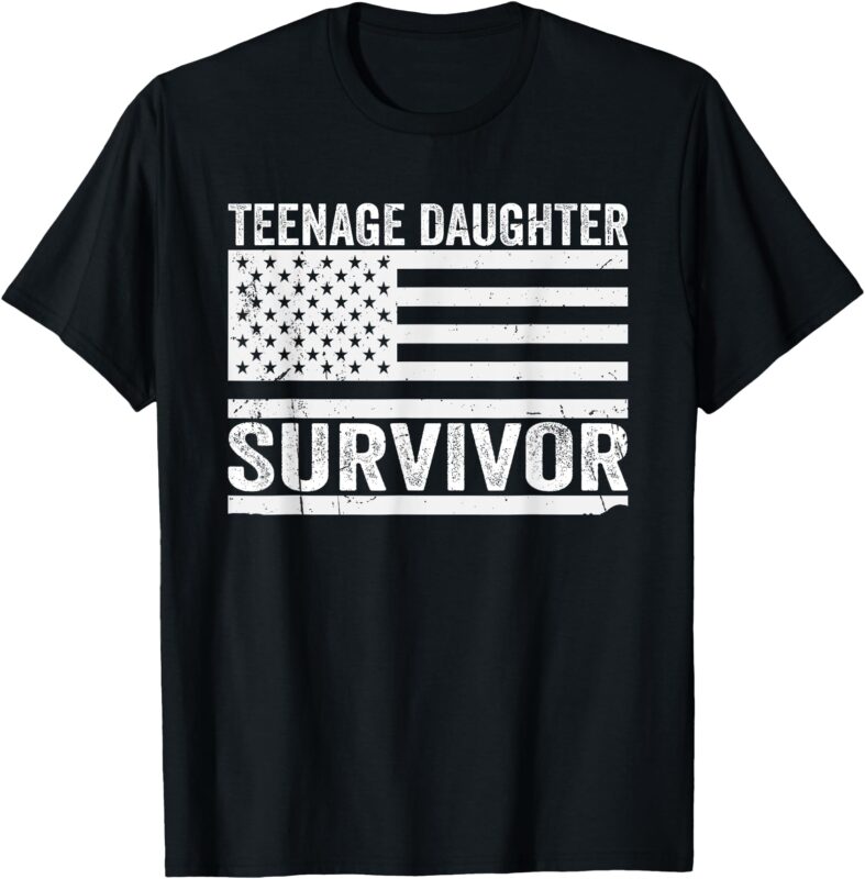 Teenage Daughter Survivor Usa Flag Patriotic T-Shirt