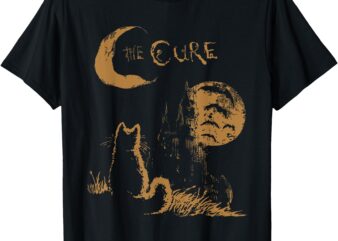 The Cure Vintage Cat Moon Funny The Cure Cat Lover Women Men T-Shirt