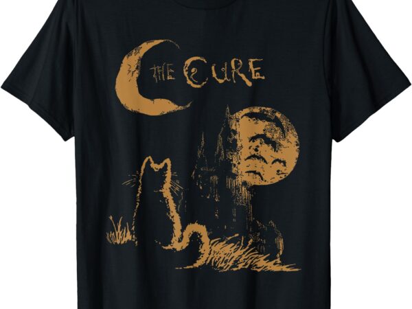 The cure vintage cat moon funny the cure cat lover women men t-shirt