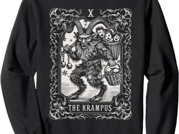 The krampus tarot card goth christmas krampus scary horror sweatshirt