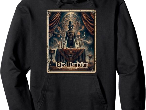 The magician tarot card black horror pullover hoodie t shirt designs for sale