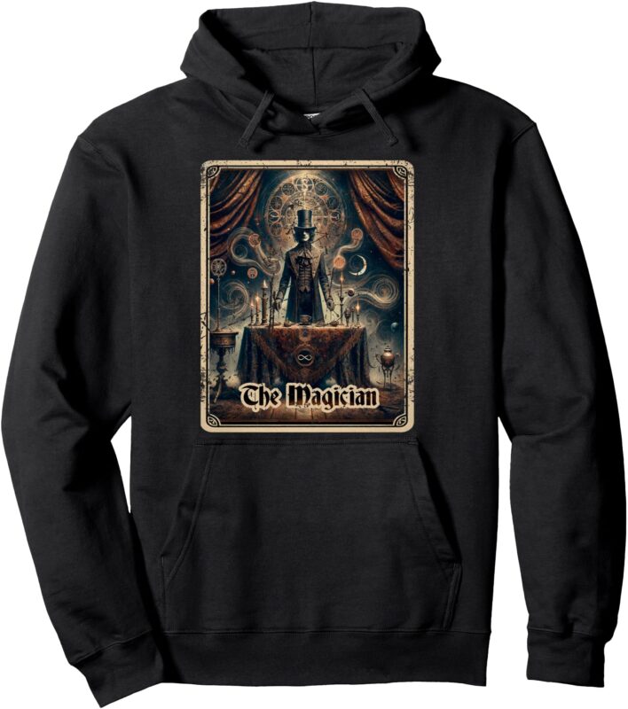 The Magician Tarot Card Black Horror Pullover Hoodie