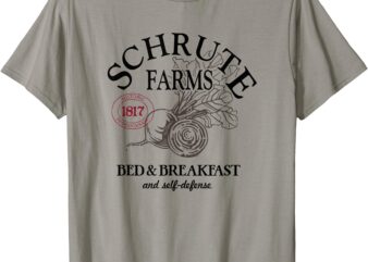 The Office Schrute Farms Large Label T-Shirt