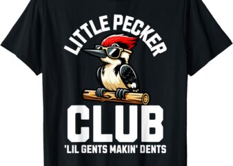 The Real Little Pecker Club Nature Funny Woodpecker T-Shirt