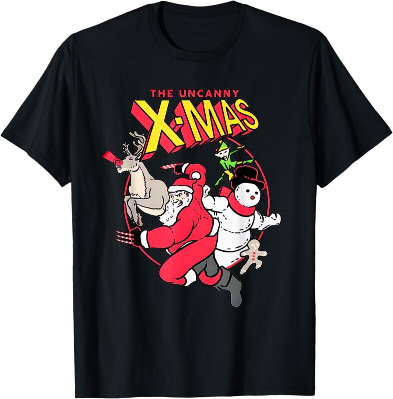 The Uncanny X-Mas Funny Santa Funny Christmas Xmas Men Women T-Shirt