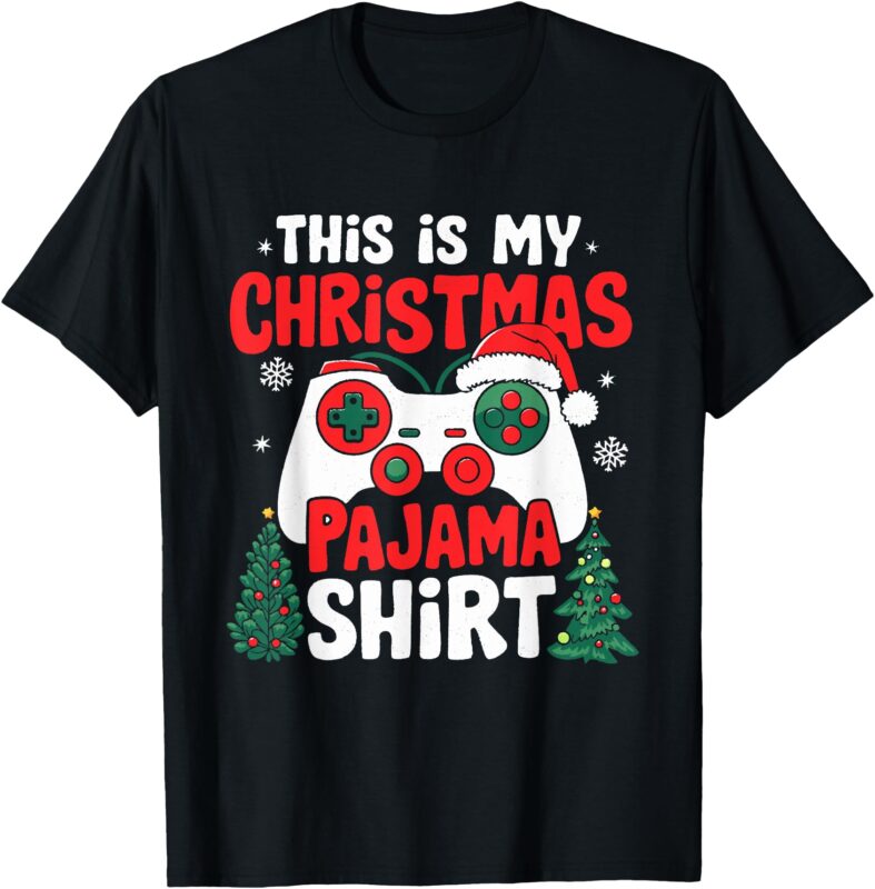 This Is My Christmas Pajama Video Game Gamer Boys Teens T-Shirt