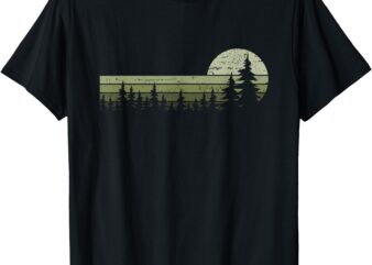 Trees Wildlife Nature Vintage Forest T-Shirt