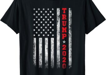 Trump 2020 American Flag Vintage T-Shirt