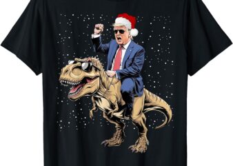 Trump Christmas Shirt Xmas T Rex Funny Trump Dinosaur T-Shirt