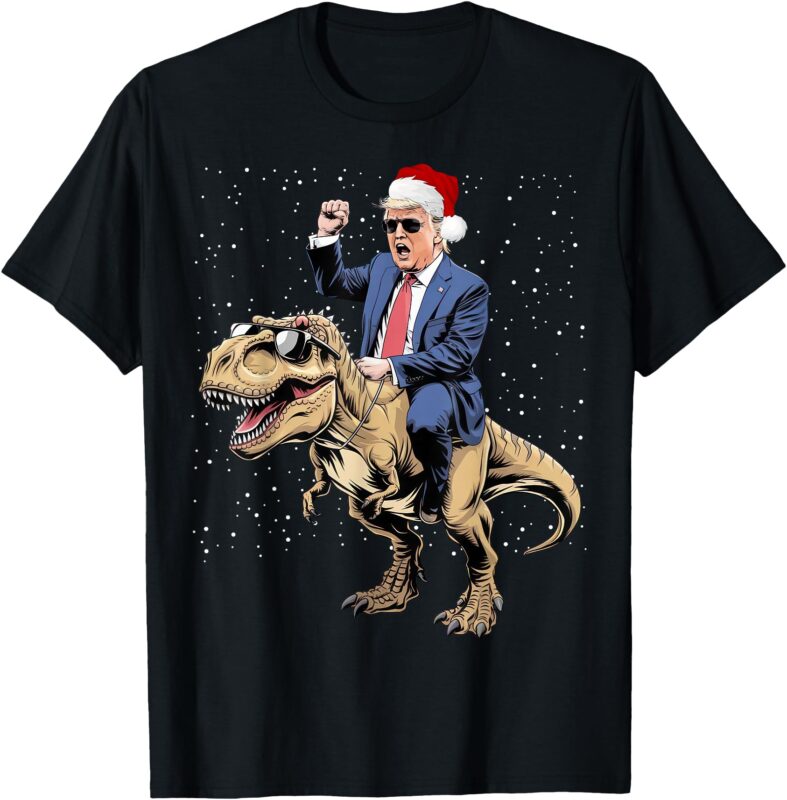 Trump Christmas Shirt Xmas T Rex Funny Trump Dinosaur T-Shirt