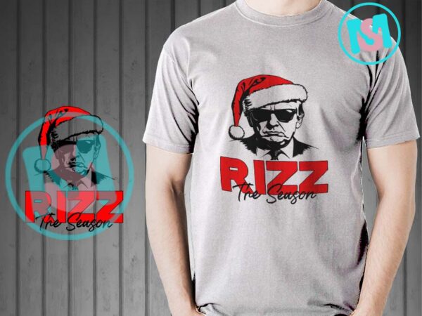 Trump rizz the season svg, funny trump christmas rizz svg t shirt designs for sale